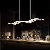 economico Luci a sospensione-lampada a sospensione a led 97cm 36w forma d&#039;onda acrilico moderna semplice lampada a sospensione con telecomando per sala studio ufficio sala da pranzo apparecchio di illuminazione