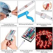 billiga Fjärrkontroll-20m 65,6ft led strip lampor rgb färgskiftande smd 5050 tejplampor flexibla för sovrum kök DIY heminredning 12v 10a