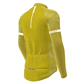 tanie Męskie koszulki-Męskie Koszulka rowerowa Geometryczny Niejednolita całość Wzory Długi rękaw Rower Dżersej Top z 3 tylnymi kieszeniami Kolarstwo górskie Kolarstwie szosowym Keep Warm Odporny na UV Kolarstwo Szybkie