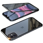 お買い得  iPhone用ケース-電話 ケース 用途 iPhone 16 iPhone 15 プロマックスプラス iPhone 14 13 12 11 Pro Max Mini X XR XS Max 8 7 Plus 磁気吸着ケース 全身保護 両面 耐衝撃 強化ガラス メタル