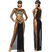 ieftine Roma antică Egipt-Egiptul antic Costum sexy Costum Cosplay Cleopatra Costume de fancy Pentru femei Halloween Carnaval Mascaradă Petrecere Petrecerea Burlăcițelor Adulți Rochie Veșminte de cap