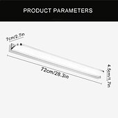 economico Luci per specchi-lampada frontale a specchio con luce di cortesia a led faro a specchio in acciaio inossidabile 28,3 pollici 16w lampada da trucco a led per bagno in acrilico semplice a prova di umidità