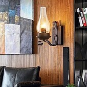 baratos Iluminação de Parede LED-Lightinthebox lâmpada de parede retro vintage rústico scone de parede de vidro para quarto cabeceira industrial luz de parede luminárias led lâmpadas corredor escada