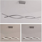 abordables Éclairages pour îlot-2 lumières 80/100cm led suspension design vague aluminium spoutnik linéaire île finitions peintes curl moderne simple 110-120v 220-240v