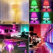 cheap Smart Lights-6pcs 2pcs RGBW Color Changing Smart LED Light Bulb GU10 5W Dimmable Lamp with IR Controller for Home Bar Party Ambiance Lighting 85-265V