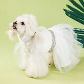 economico Abbigliamento e Accessori per Cani-Cane Vestiti Matrimonio Abbigliamento per cani Vestiti del cucciolo Abiti per cani Costume per ragazza e ragazzo cane Terylene XS S M L XL XXL