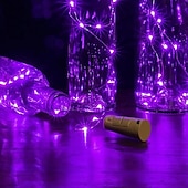 economico Striscie luci a batteria-led luci stringa bottiglia a forma di sughero decorazione di nozze all&#039;aperto 2m led notte luce stellata 30 pz 12 pz 10 pz filo di rame tappo bottiglia di vino lampada festa di nozze decorazione