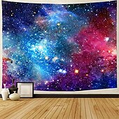 billige Planet Tapestry-galakse veggteppe tåkevev stjernehimmel veggteppe fargerik kosmisk ut romvev psykedelisk mystiske stjerner veggteppe veggoppheng til tak stue sovesal dekor&amp;amp; # 40; 92,5 &quot;× 70,5&quot;, galakse&amp;amp; # 41;