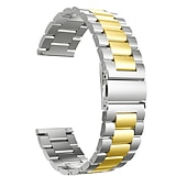 billige Samsung klokkebånd-Klokkerem til Samsung Watch 3 45mm, Galaxy Wacth 46mm, Gear S3 Classic / Frontier, Gear 2 Neo Live Rustfritt stål Erstatning Stropp 22mm Armbånd
