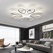 preiswerte Dimmbare Deckenleuchten-LED-Deckenleuchte 8 Köpfe 6 Köpfe modernes Blumendesign Metall Silikagel linear lackierte Oberflächen 65cm 110-120v 220-240v