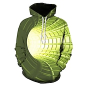 abordables Sweats à capuche pour hommes-Homme Graphic 3D Print Sweat à capuche Sweats à Capuche Sweat-shirt Sweat à capuche manche longue Sweat à capuche Capuche basique 3D effet du quotidien Jaune Rouge Designer