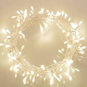 رخيصةأون يعمل بالبطاريات-3 متر 6 متر 10 متر LED سلسلة أضواء الكريسماس 20 40 80 LED لعيد الميلاد عطلة حفل زفاف غرفة نوم الفناء الديكور عيد الميلاد المتعري أضواء الجنية