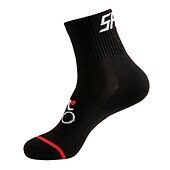 cheap Cycling Clothing Accessories-Compression Socks Athletic Sports Socks Crew Socks Cycling Socks Men's Football / Soccer Cycling / Bike Breathable Wearable 1 Pair Winter Solid Color Chinlon Black White Orange M L XL