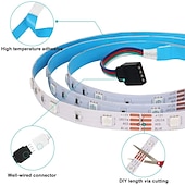 billiga Fjärrkontroll-20m 65,6ft led strip lampor rgb färgskiftande smd 5050 tejplampor flexibla för sovrum kök DIY heminredning 12v 10a