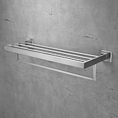 Недорогие Держатели для полотенец-Держатель для полотенец / Полка для ванной Многослойный / Креатив Современное Нержавеющая сталь 1шт - Ванная комната На стену