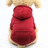 economico Felpe con cappuccio-felpe con cappuccio invernali per cani con tasche vestiti caldi per cani di piccola taglia cappotto per chihuahua abbigliamento per cuccioli e gatti