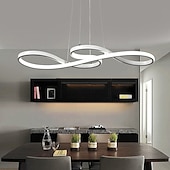 economico Modello a cerchio-lampadario a led 75 cm lampadario dimmerabile acrilico regolabile nota design moderno per la casa soggiorno illuminazione solo dimmerabile con telecomando