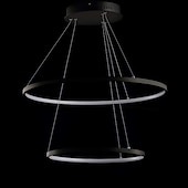 economico Modello a cerchio-Lampada a sospensione a led a 2 luci da 60 cm design cerchio in alluminio finiture verniciate dimmerabile moderna sala da pranzo camera da letto con paralume in acrilico luci regolabili 50w solo dimmerabile con telecomando