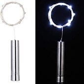 cheap Battery String Lights-Elegant Wedding Reception Party LED Wine Bottle Cork String Light 4pcs 1pc 2m 20LED Electroplating Starry Wire String Lights for Bottle DIY Table Decoration Christmas Wedding Party