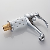 cheap Classical-Single Handle Bathroom Faucet, Chrome/Gloden One Hole Centerset, Brass/Zinc Alloy Bathroom Sink Faucet with Supply Lines