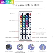 billiga Fjärrkontroll-led strip lights rgb 65.6ft 20m smd 5050 lysdioder färgskiftande vattentät med fjärrkontroll för hem kök tv fest sovrum bar jul heminredning