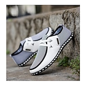 preiswerte Herrenpantoletten &amp; -slipper-schwarz-weiße gewebte Slip-On-Freizeitschuhe für Herren für Komfort und Stil