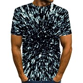 voordelige 3D T-shirts-Voor heren Grafisch 3D Print Overhemd T-shirt Korte mouw T-shirt 3D-afdrukken Ronde hals Overhemd overdreven Basic Dagelijks Zwart Kleding Grote maten Normaal S M L XL XXL 3XL 4XL
