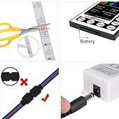 economico Controllo a distanza-Strisce led 10m (2 * 5m) luci rgb tiktok 2835 strisce 600led illuminazione cambia colore cambiando con 44 tasti telecomando ir ideale per home cucina tv natale luci posteriori dc 12v