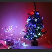 olcso USB-tápellátás-33 láb rgb tündérfüzér lámpák, 100 led vízálló villogó lámpák 32 gombos távirányítóval karácsonyi ünnepi dekorációhoz