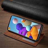 abordables Carcasas Samsung-Funda de teléfono para Samsung Galaxy S24 S23 S22 S21 S20 Plus Ultra A54 A34 A14 A73 A53 A33 A72 A52 A42 S25 Ultra Funda billetera Flip magnética con soporte a prueba de golpes de color sólido de PU