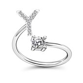 billige Trendy smykker-1 stk Bandring For Herre Dame Krystall Hvit Legering Klassisk