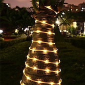 economico Striscie luci ad energia solare-luce solare esterna della stringa 2pcs 1pcs tubo della corda ha condotto la lampada solare 12m 100 luci della stringa dei led vacanza fata all&#039;aperto festa di natale luce del giardino solare luce