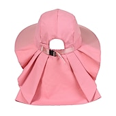 economico Accessori per lo sport e l&#039;outdoor-1 pcs Per donna Cappello da sole Cappello da pesca Cappello da escursione Cappello boonie Ampio bordo con patta al collo Estate Esterno Portatile Protezione solare UV UPF50+ Traspirante Cappello