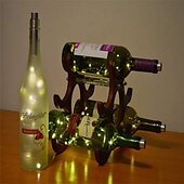 cheap Battery String Lights-Elegant Wedding Reception Party LED Wine Bottle Cork String Light 4pcs 1pc 2m 20LED Electroplating Starry Wire String Lights for Bottle DIY Table Decoration Christmas Wedding Party