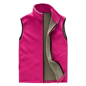 economico Gilet-Per donna Giubbino da escursione Gilet di pile da escursione Inverno All&#039;aperto Tinta unica Antivento Traspirante Caldo Comodo Canottiera / Gilet / Canotta Top Campeggio e hiking Caccia Sci Nero
