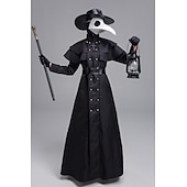 preiswerte Herren Kollektion-Cosplay Kostüm Pestdoktor Mittelalterlich Urlaubskleid Erwachsene Herren Damen Karneval Festival Verkleiden