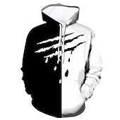 abordables Gothique &amp; Crâne-Homme Graphique Horreur gothique Sweat à capuche Sweats à capuche Sweatshirt Occasionnel manche longue À capuche Quotidien Sortir Noir Rouge Designer S M L XL XXL 3XL