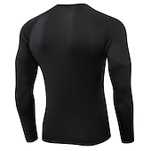 billiga aktiva t-shirts och tankar för män-Herr Kompressionströja T-shirt för jogging Långärmad Baslager Sport Sommar Elastan Andningsfunktion Snabb tork Fuktabsorberande Mjuk Kondition Gymträning Löpning Sportkläder Sportkläder Solid färg