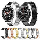 billige Samsung klokkebånd-Klokkerem til Samsung Watch 3 45mm, Galaxy Wacth 46mm, Gear S3 Classic / Frontier, Gear 2 Neo Live Rustfritt stål Erstatning Stropp 22mm Armbånd
