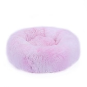 cheap Dog Beds &amp; Blankets-donut cuddler calming bed, ultra soft plush dog cat deep sleeping bed winter warm round fluffy pet nest(green,s)