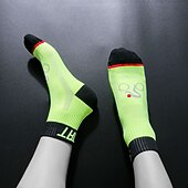 cheap Cycling Clothing Accessories-Compression Socks Athletic Sports Socks Crew Socks Cycling Socks Men's Football / Soccer Cycling / Bike Breathable Wearable 1 Pair Winter Solid Color Chinlon Black White Orange M L XL