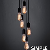 preiswerte Insellichter-100 cm Cluster Design Pendelleuchte Metall Vintage Country 220-240v