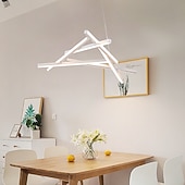 Недорогие В виде грозди-led 32w люстра sputnik dia56cm алюминиевая рама, окрашенная в черный цвет, отделка для гостиной, спальни, кафе, подвесной светильник, теплый белый / белый свет