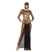 ieftine Roma antică Egipt-Egiptul antic Costum sexy Costum Cosplay Cleopatra Costume de fancy Pentru femei Halloween Carnaval Mascaradă Petrecere Petrecerea Burlăcițelor Adulți Rochie Veșminte de cap