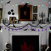 お買い得  屋内ハロウィーン-ハロウィンライトスパイダーストリングライト10 ledパープルスパイダー1.5m 4.9ft ledおもちゃハロウィンゴーストフェスティバルホラー装飾用品パーティーコスチューム用