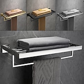 Недорогие Держатели для полотенец-Держатель для полотенец / Полка для ванной Многослойный / Креатив Современное Нержавеющая сталь 1шт - Ванная комната На стену