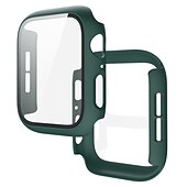 お買い得  スマートウォッチ用ケース-スクリーンプロテクター付き時計ケース と互換性があります Apple Watch Series 8 7 41mm 45mm / Series 6 5 4 SE 40mm 44mm / Series 3 2 1 38mm 42mm 傷つきにくい バンパーフルカバー 強化ガラス / PC 腕時計 カバー