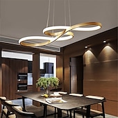 economico Modello a cerchio-lampadario a led 75 cm lampadario dimmerabile acrilico regolabile nota design moderno per la casa soggiorno illuminazione solo dimmerabile con telecomando