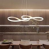 economico Modello a cerchio-lampadario a led 75 cm lampadario dimmerabile acrilico regolabile nota design moderno per la casa soggiorno illuminazione solo dimmerabile con telecomando