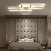 ieftine Lumini Reglabile-Plafoniera led cu 3 lumini de 105 cm aluminiu cu model geometric lumina liniara cu incasare stil modern finisaje vopsite reglabile lumini pentru sufragerie birou reglabile doar cu telecomanda
